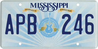 MS license plate APB246