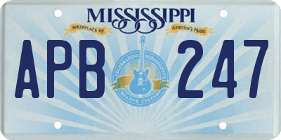 MS license plate APB247