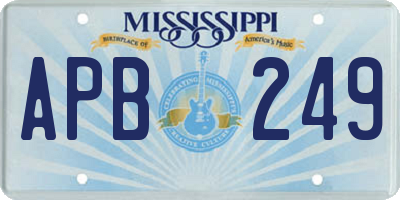 MS license plate APB249