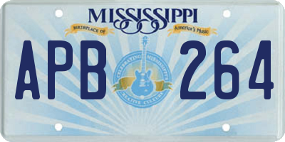 MS license plate APB264