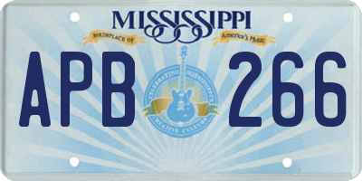 MS license plate APB266