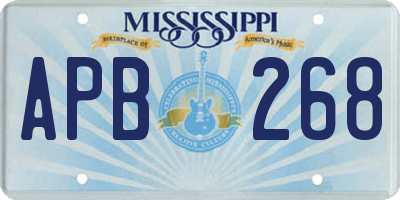 MS license plate APB268