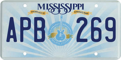 MS license plate APB269