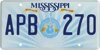 MS license plate APB270