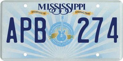MS license plate APB274