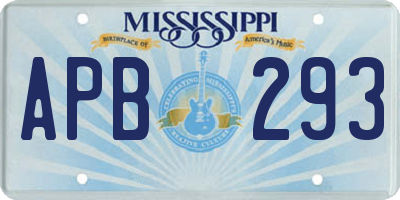 MS license plate APB293