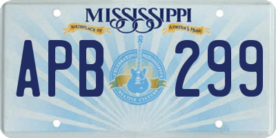 MS license plate APB299