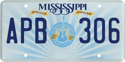 MS license plate APB306