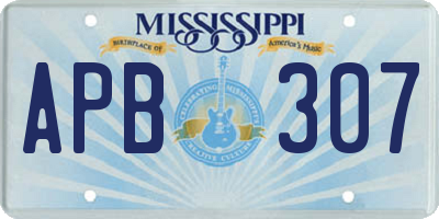 MS license plate APB307