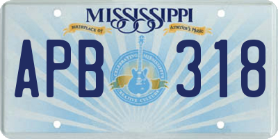 MS license plate APB318