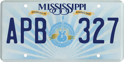 MS license plate APB327