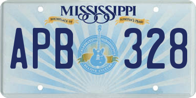 MS license plate APB328