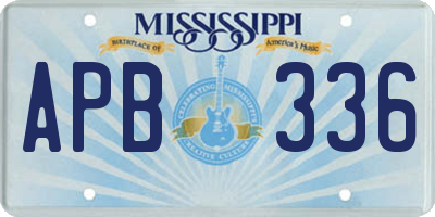 MS license plate APB336