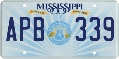 MS license plate APB339