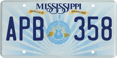 MS license plate APB358