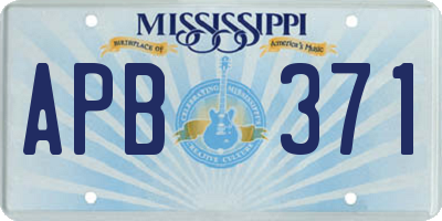 MS license plate APB371