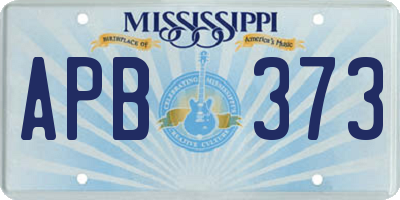 MS license plate APB373