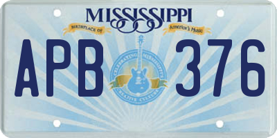 MS license plate APB376
