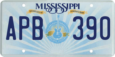 MS license plate APB390