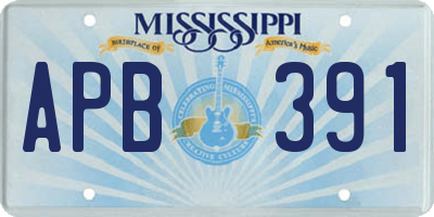 MS license plate APB391