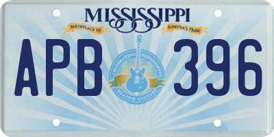 MS license plate APB396