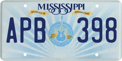 MS license plate APB398