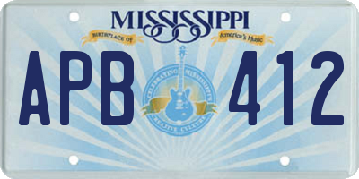 MS license plate APB412