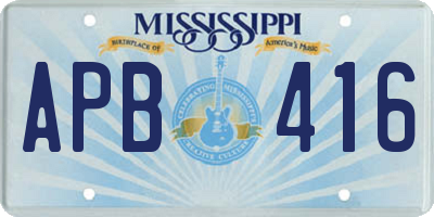 MS license plate APB416
