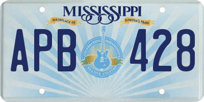 MS license plate APB428