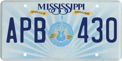 MS license plate APB430