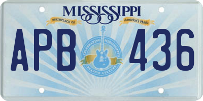 MS license plate APB436