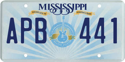 MS license plate APB441