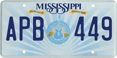 MS license plate APB449