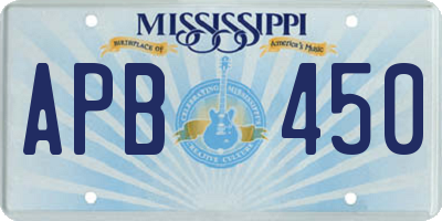 MS license plate APB450