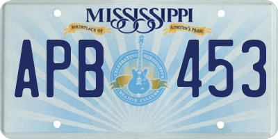 MS license plate APB453