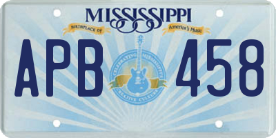 MS license plate APB458