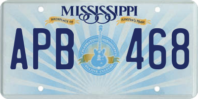 MS license plate APB468