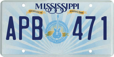 MS license plate APB471