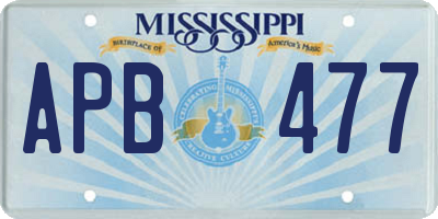 MS license plate APB477