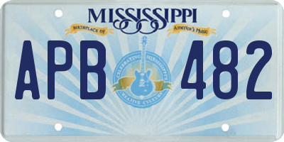 MS license plate APB482