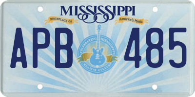 MS license plate APB485
