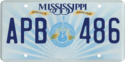 MS license plate APB486