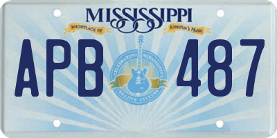 MS license plate APB487