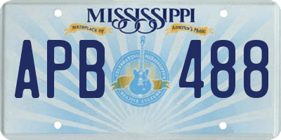 MS license plate APB488