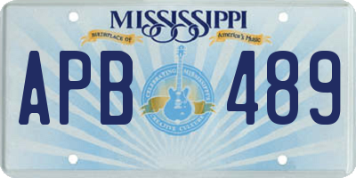 MS license plate APB489