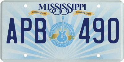MS license plate APB490