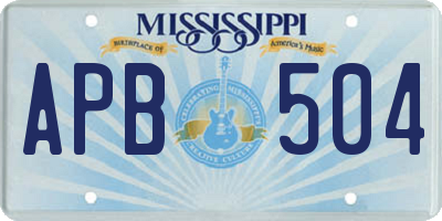 MS license plate APB504