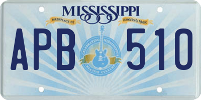 MS license plate APB510