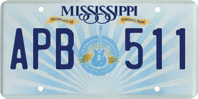 MS license plate APB511