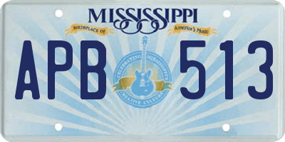 MS license plate APB513